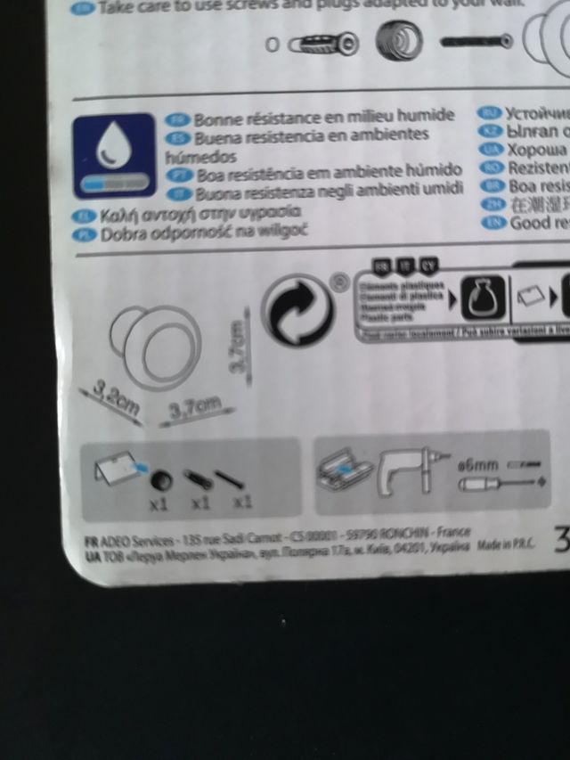 5 Perchas de baño Sensea