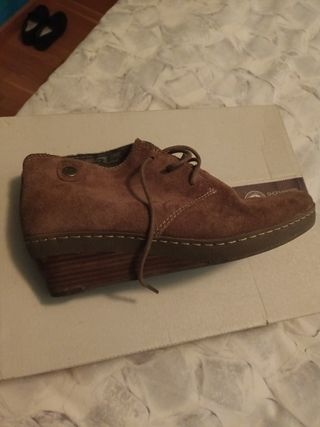Botines cuña Clarks