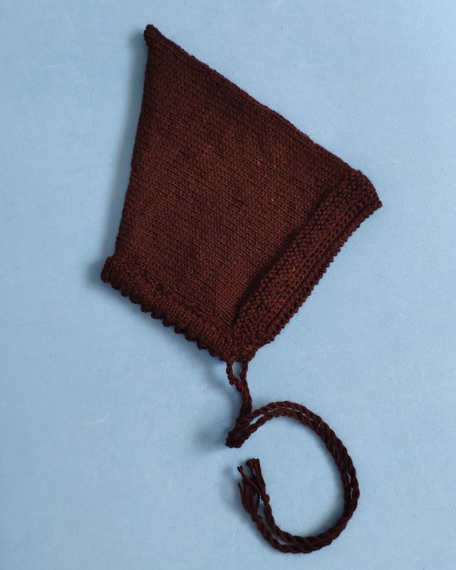 Capota gorro gnomo duende marrón bebé 6-12 meses