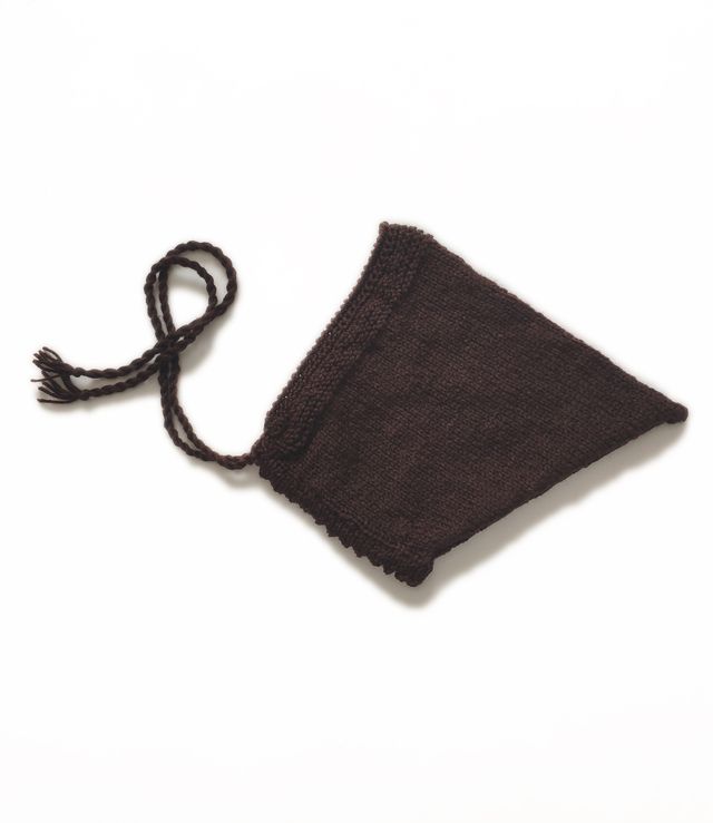 Capota gorro gnomo duende marrón bebé 6-12 meses