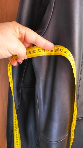 Chaqueta de cuero negra de hombre