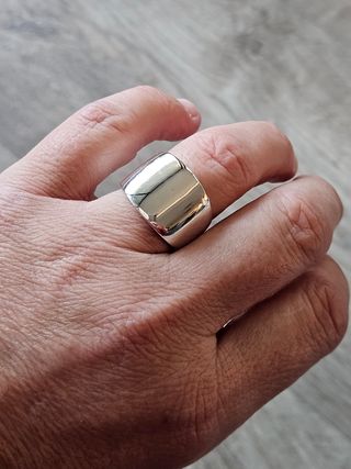 Anillo de plata mixto