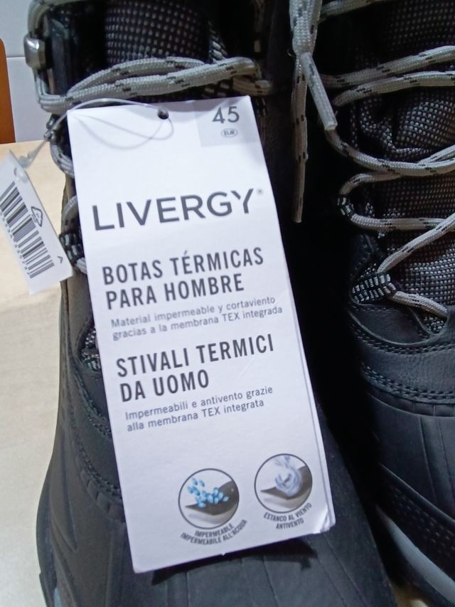 BOTAS TERMICAS 45 IMPERMEABLES NEGRAS