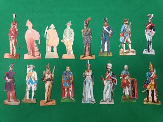 60 cromos soldados de carton troquelados
