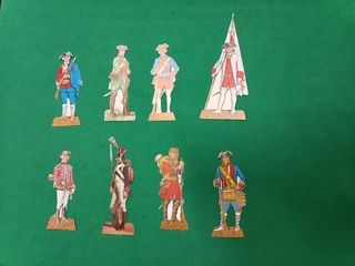 60 cromos soldados de carton troquelados