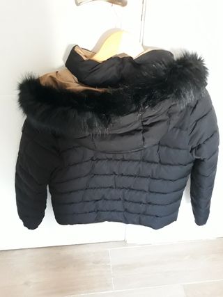 Abrigo de plumas reversible