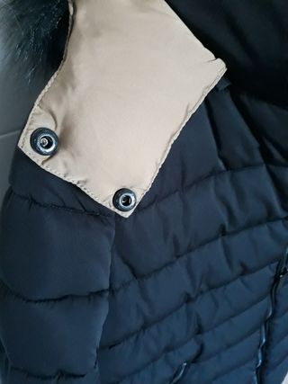 Abrigo de plumas reversible