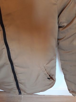 Abrigo de plumas reversible