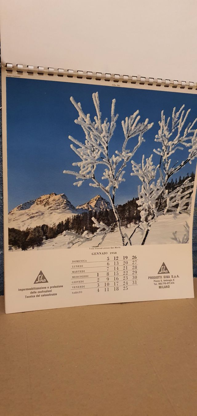 CALENDARIO PRODOTTI SIKA 1958