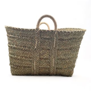 Leñero rectangular de esparto