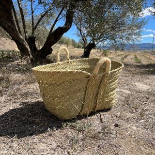 Leñero rectangular de esparto