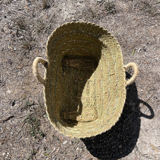 Leñero rectangular de esparto