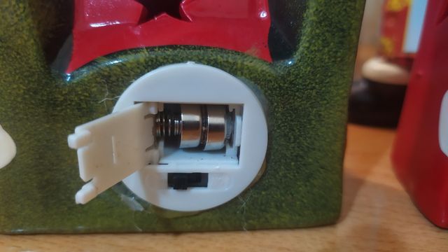 Figuras cerámica papá Noel con luz