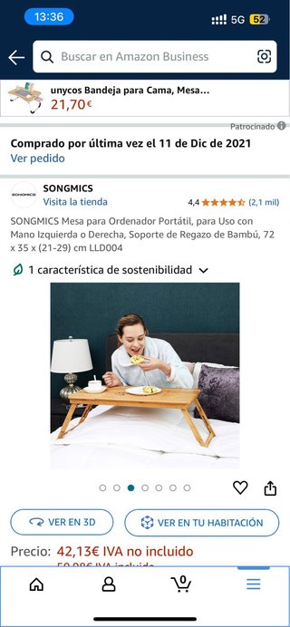 Mesa ordenador plegable