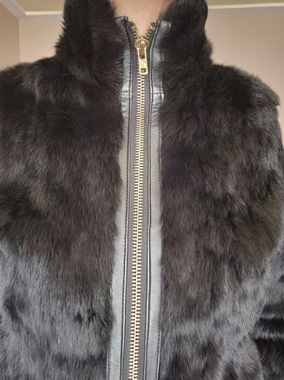 Chaquetón de pelo y piel
