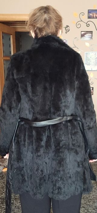 Chaquetón de pelo y piel