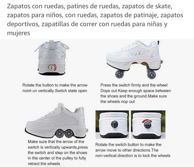 Zapatilla deportiva con rueda abatible