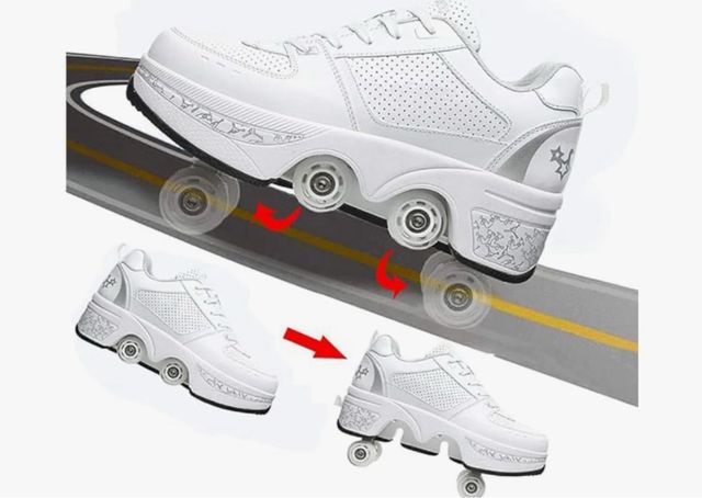 Zapatilla deportiva con rueda abatible