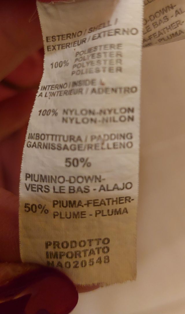 Piumino rosa 12 anni