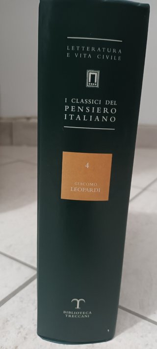 Classici del Pensiero Italiano Giacomo Leopardi