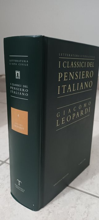 Classici del Pensiero Italiano Giacomo Leopardi