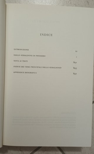 Classici del Pensiero Italiano Giacomo Leopardi