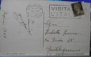 Cartolina augurale Bologna 1941