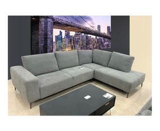 Elegante Sofa rinconera gris