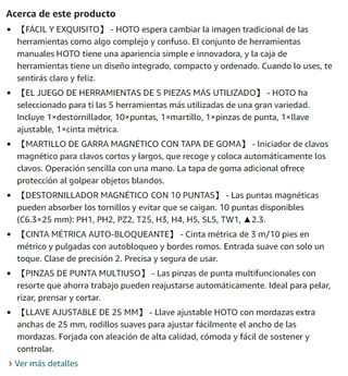 HOTO Juego de Herramientas de Mano NUEVO