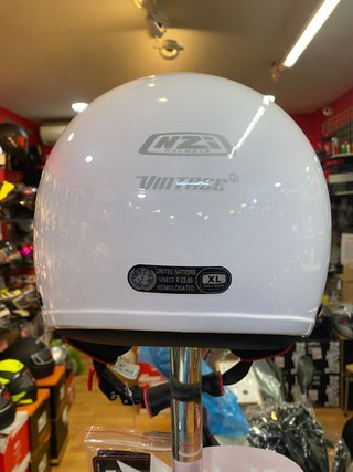 Casco Moto Jet NZI Vintage 3 blanco perla brillo