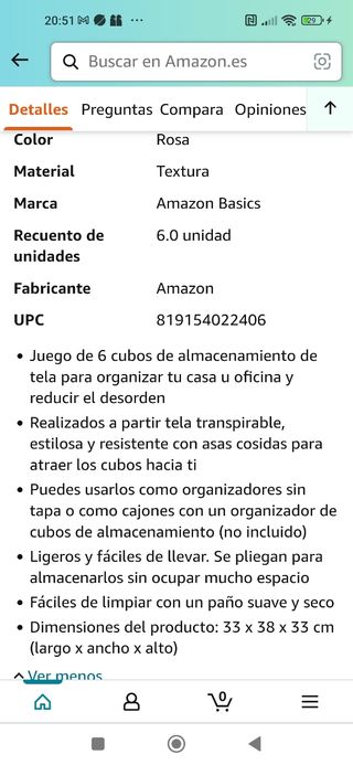 Juego 6 cajas almacenaje todas nuevas