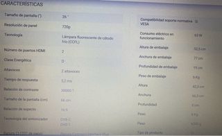 Television 26” Lg 26LK330