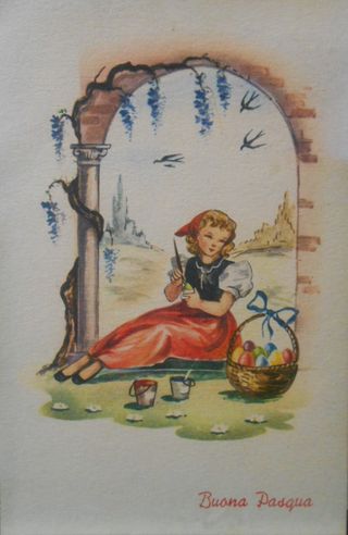 Cartolina augurale Belluno 1958