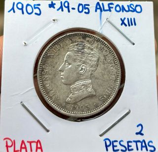 Moneda PLATA 2 Pesetas 1905 *(19-05) ALFONSO XIII
