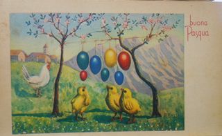 Cartolina augurale Genova 1953