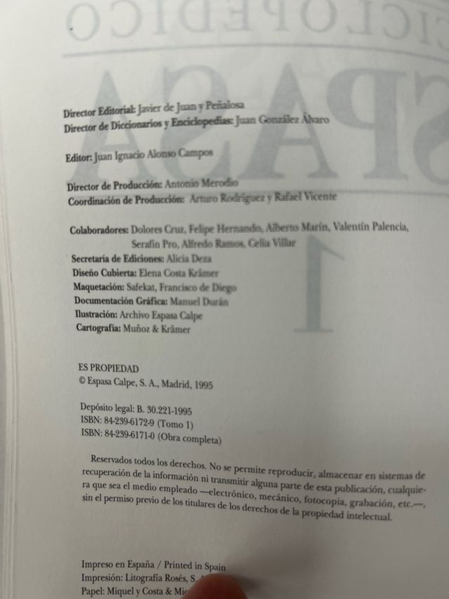 Diccionario Enciclopédico Espasa Volúmes 1 y 2