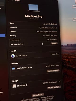 Apple MacBook Pro 16” i9 16GB RAM 1TB SSD