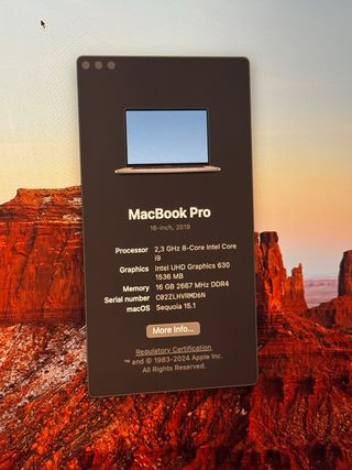 Apple MacBook Pro 16” i9 16GB RAM 1TB SSD