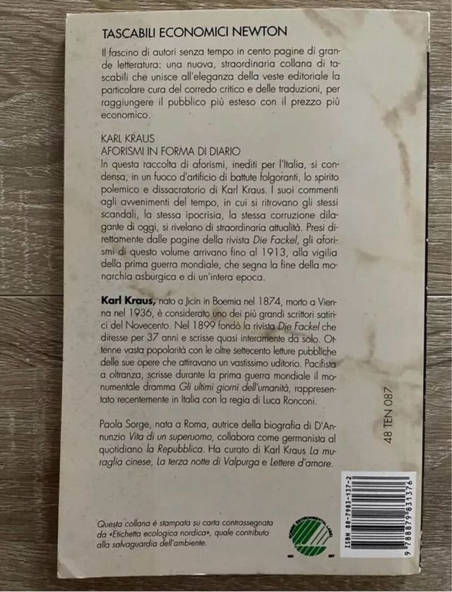 Libro AFORISMI IN FORMA DI DIARIO