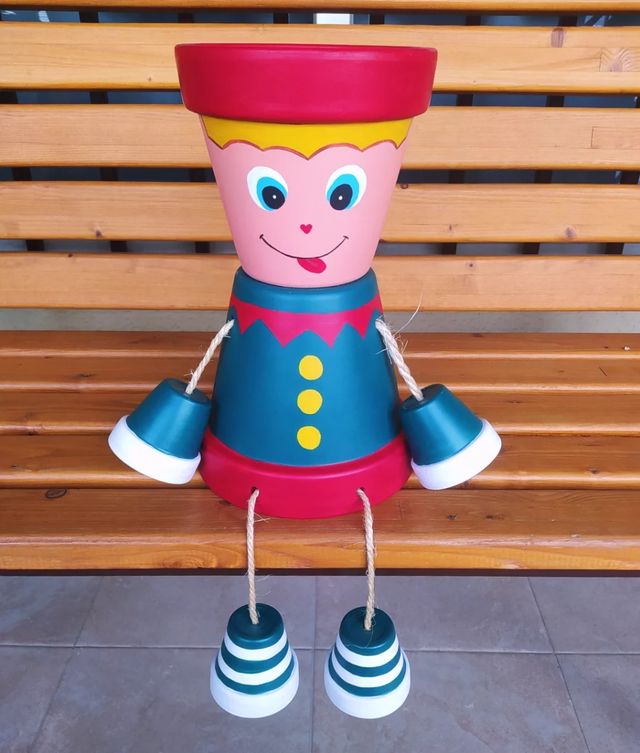 Maceta elfo navidad