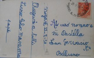 Cartolina Nogara 1956