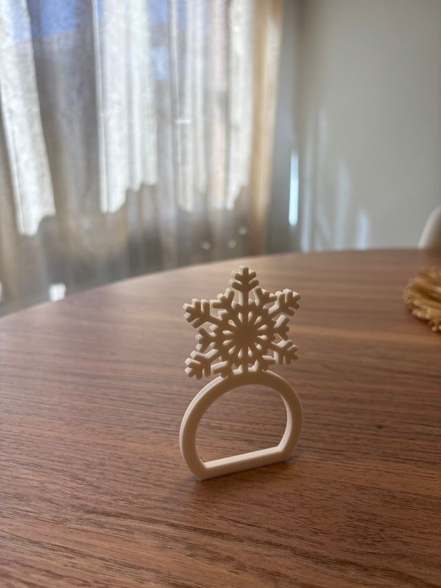 Servilletero copo de nieve en 3D