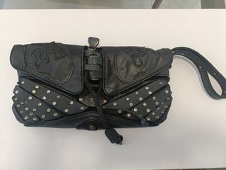 Bolsa de mano Diesel cuero negro