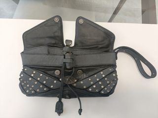 Bolsa de mano Diesel cuero negro
