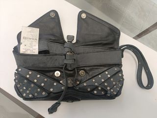 Bolsa de mano Diesel cuero negro