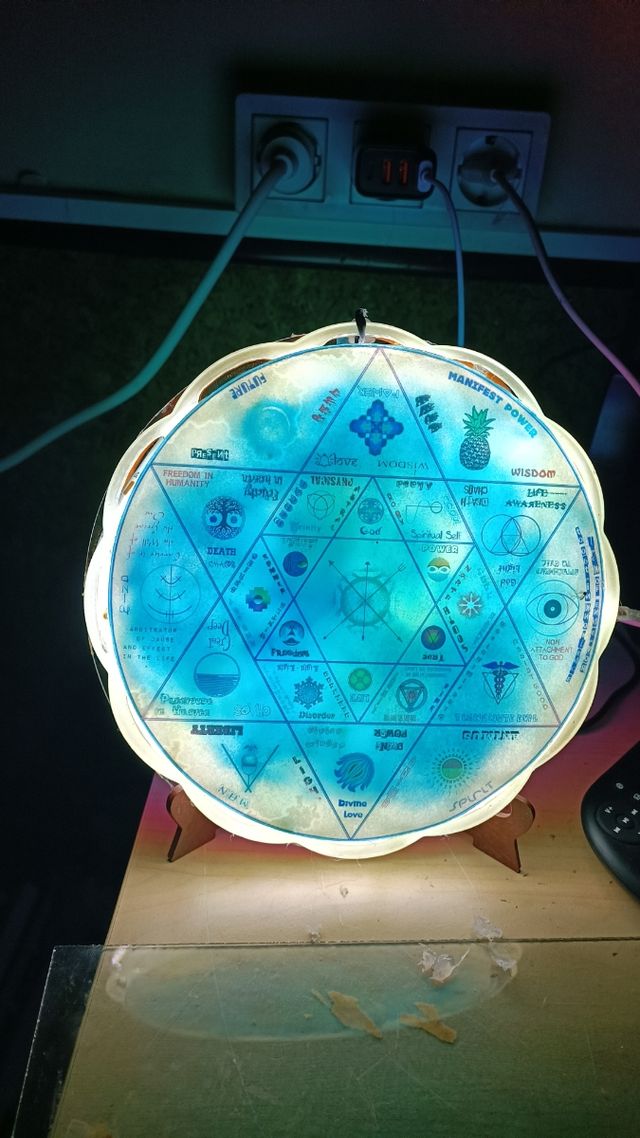Flor de luz con led