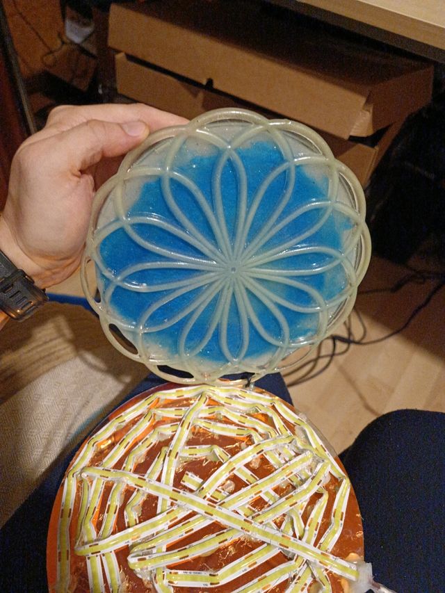 Flor de luz con led