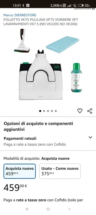 Pulilava per Folletto SP600s