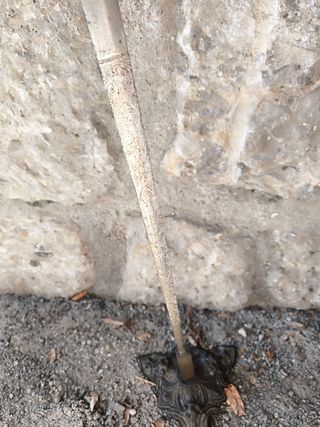 Spada posacenere vintage in bronzo