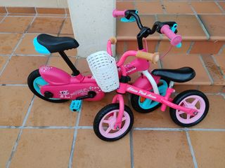 Bicicletas de aprendizaje,casco y walkie talkies